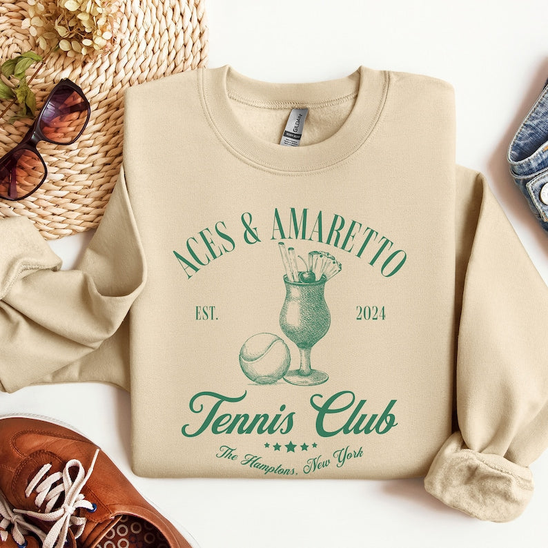 ACES & AMARETTO Tennis Club Sweatshirt